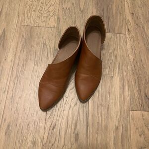 Universal Thread D’orsay Brown Leather Pointed Flats